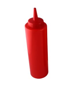 Botella Dispensadora Plastico Roja 12 Oz