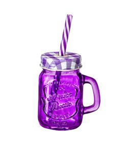 Mini Mason Tapa y Popote