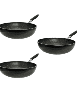 Set 3 Wok 26,30,32 cm Negro