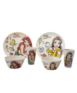 Vajilla 12 Pzas Bambu Princesas