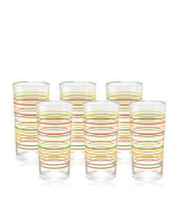 Juego de 6 Vasos Decorado Espiral