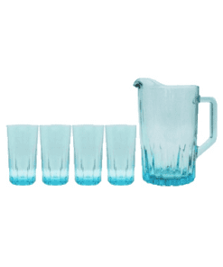 Jgo. de Agua Kristalino 5 Piezas Azul Zafiro