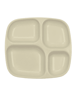 Plato Cuadrado 4 Divisiones Melamina Beige