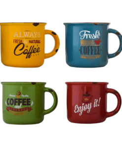Taza Porcelana Antique 4 Colores