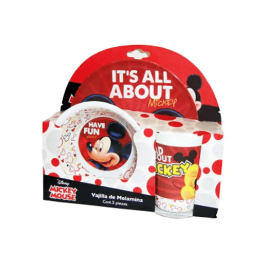 Juego 3 Piezas Melamina Mickey