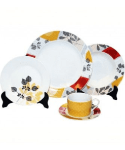 Vajilla Porcelana 20 Piezas Leaf Patch