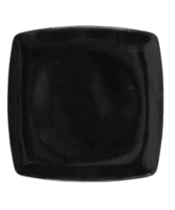 Plato Cuadrado de 8cm Negro Brillante