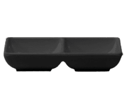 Salsera 2 Compartimentos 14x7xcm Negro Brillante