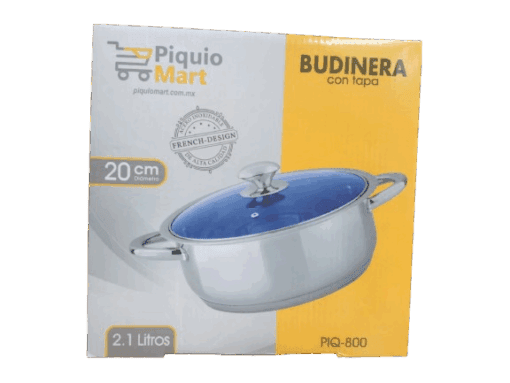 Budinera Con Tapa Acero Inox.