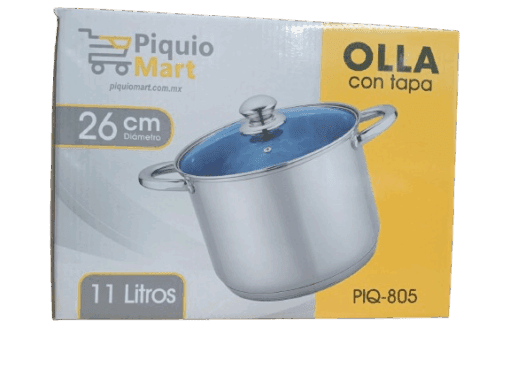 Olla Con Tapa Acero Inox.