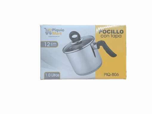 Pocillo Con Tapa Acero Inox.