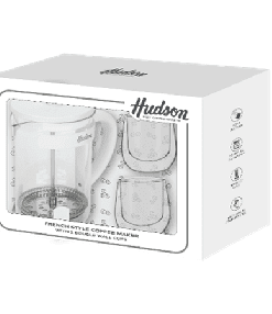 Set Cafetera Embolo Blanca Chica