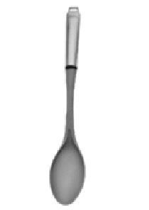 Cuchara Nylon Gris Mango Acero Inoxidable