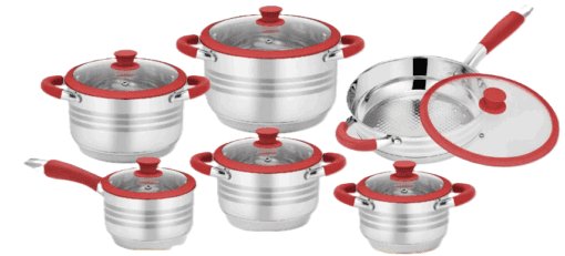 Batería Acero Inoxidable 12 Piezas Red