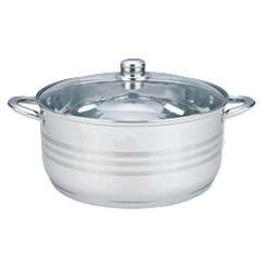 Cacerola 34x15 cm Acero Inox.