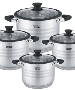 Juego de Ollas 8 Piezas Negro