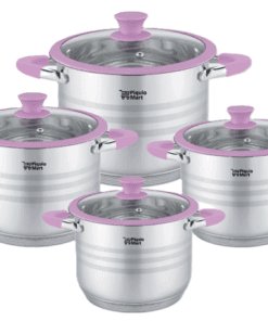Juego de Ollas 8 Piezas Rosa