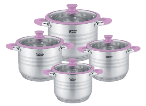 Juego de Ollas 8 Piezas Rosa