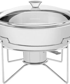 Bufetera Redonda Con Tapa de Vidrio