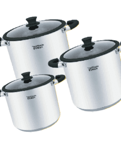 Jgo. 6 Ollas 36,38,40 cm Black