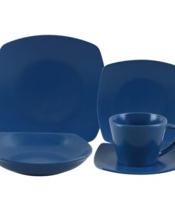 Vajilla Cuadrada 30 Piezas Azul