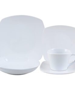 Vajilla Cuadrada 30 Piezas Blanco