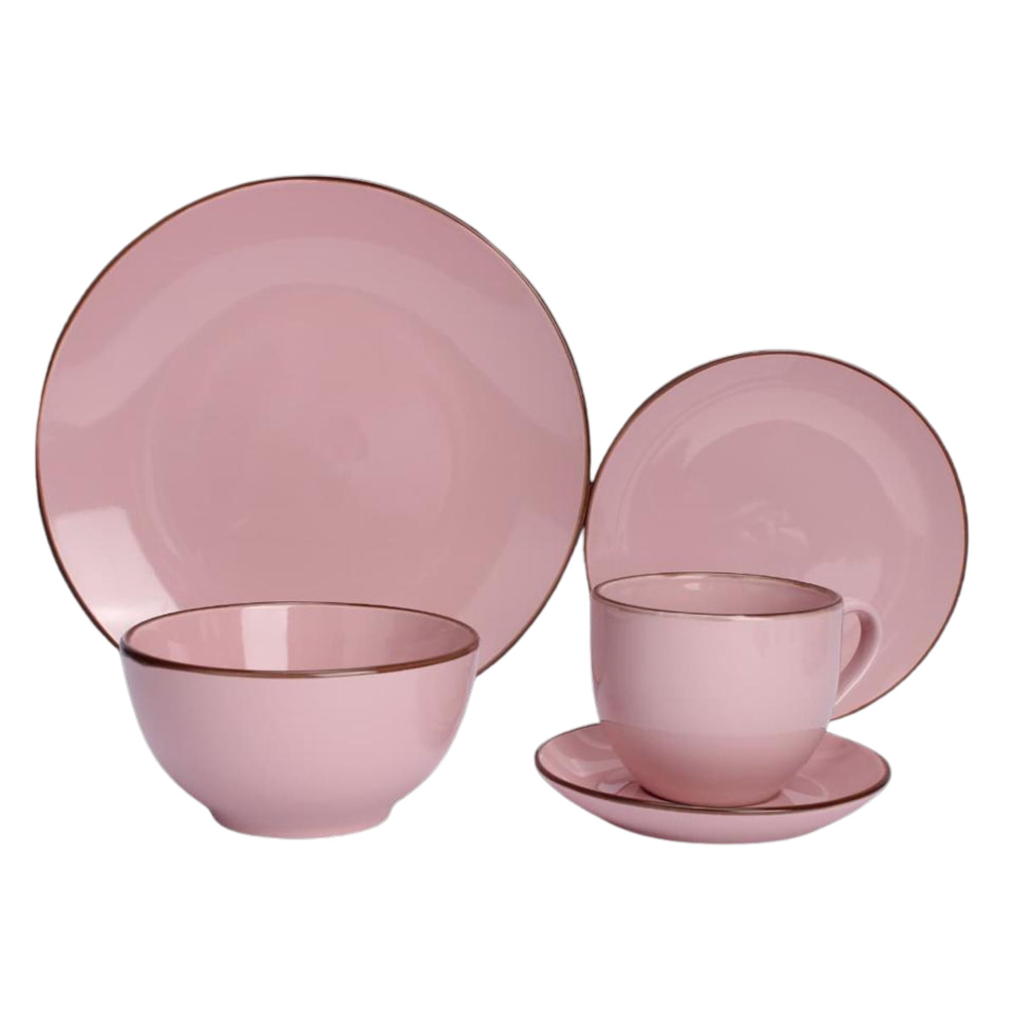 Juego de Vajilla 30 Piezas Rosa