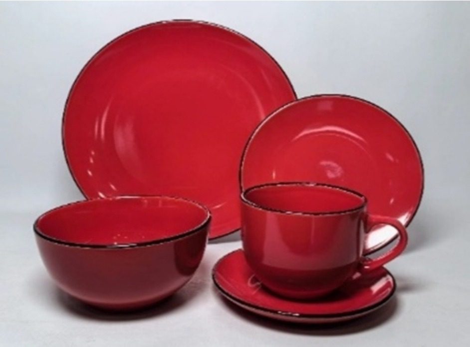 Juego de Vajilla 30 Piezas Rojo