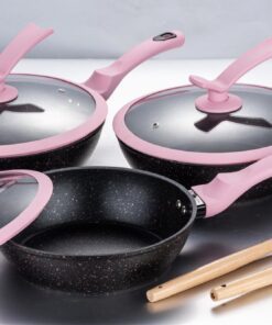 Juego de Woks 24-26-28 Rosa
