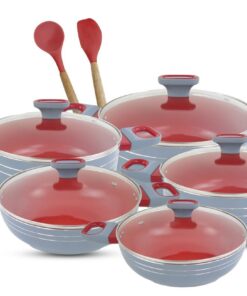 Batería de Cerámica 12 Piezas Roja