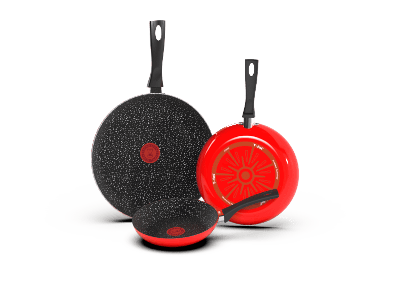 Set De Sartenes 20-24-30 Rojo
