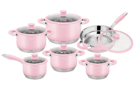 Batería Silicona 12 Piezas Rosa Avila