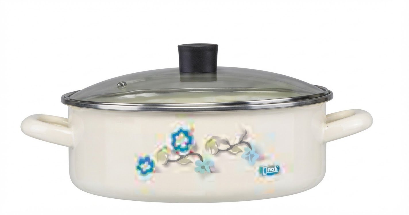 Budinera Recta 26 cm Con Tapa de Vidrio Fiorella
