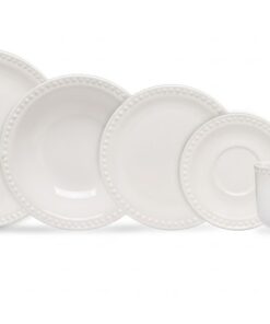 Vajilla 30 Piezas Mauve Blanco