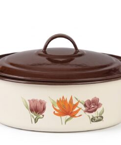 Budinera Recta 22 cm Crema 3 Flores