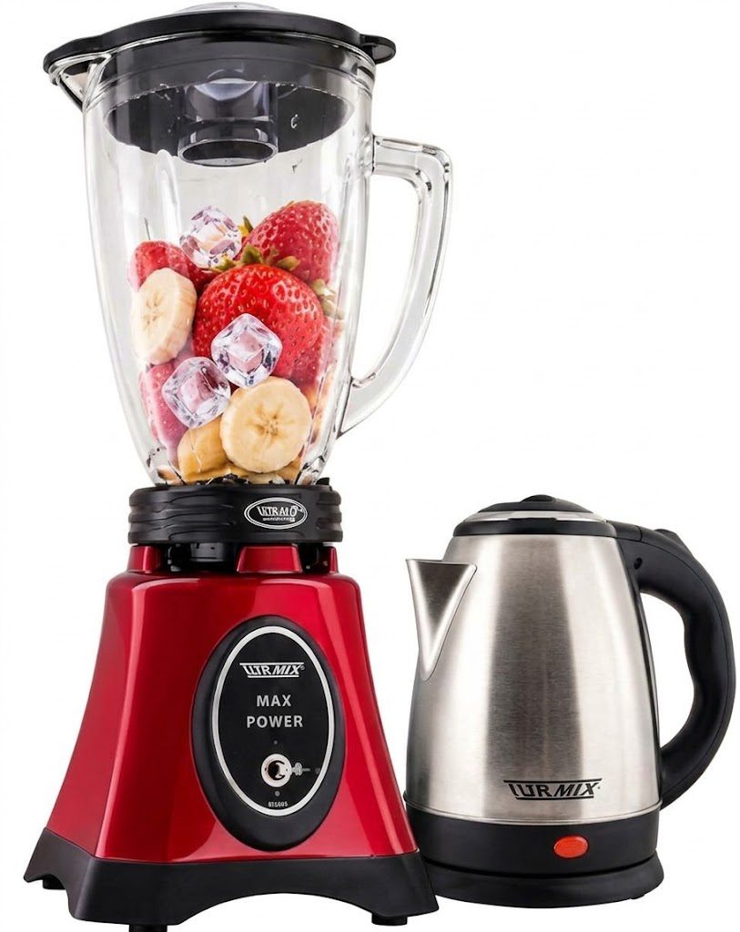 Licuadora Max Power Cherry Deluxe + Hervidor