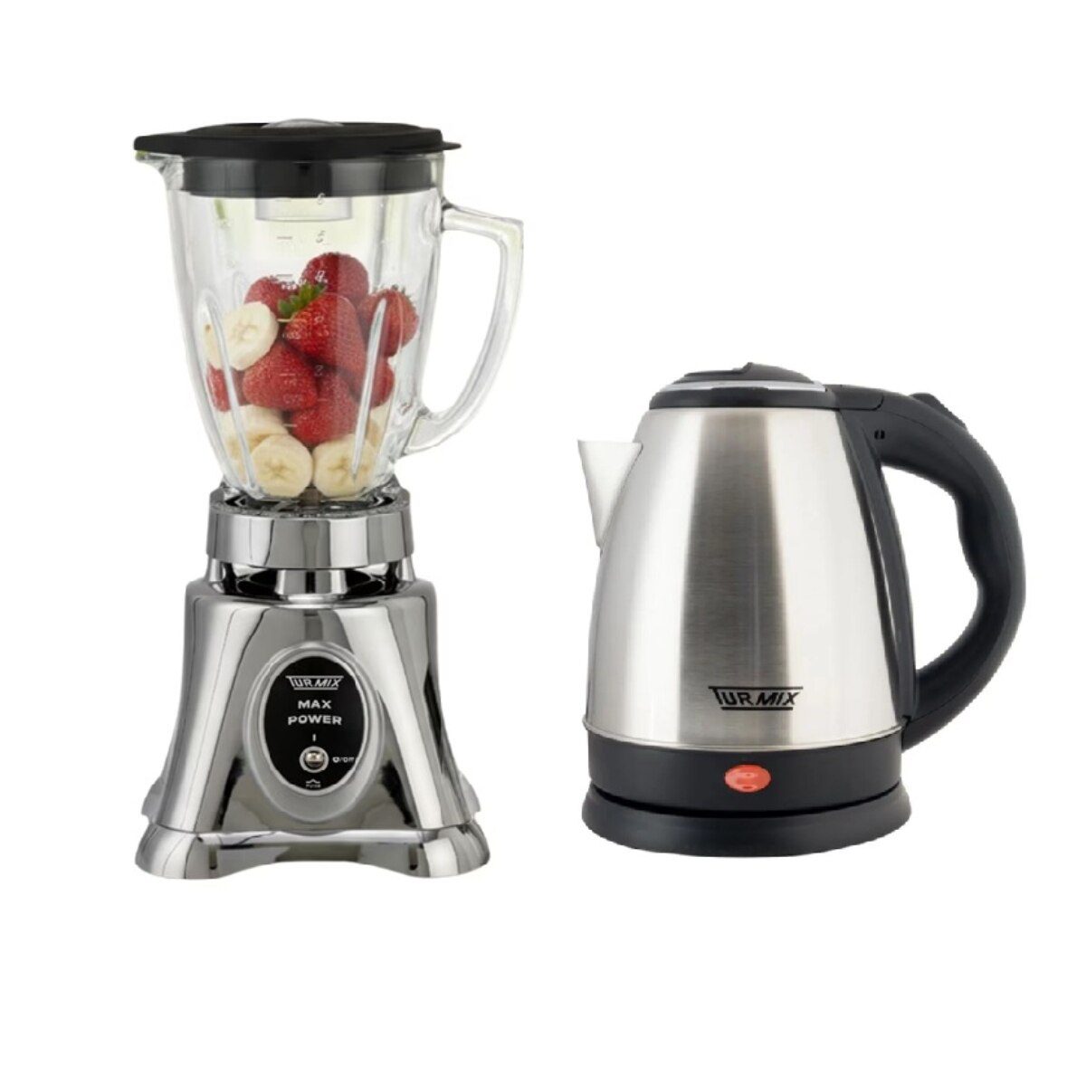 Licuadora Max Power Cromada + Hervidor